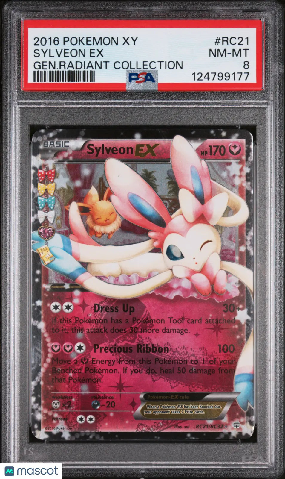 2016 Pokemon XY Generations Radiant Collection Sylveon EX #RC21 PSA 8 