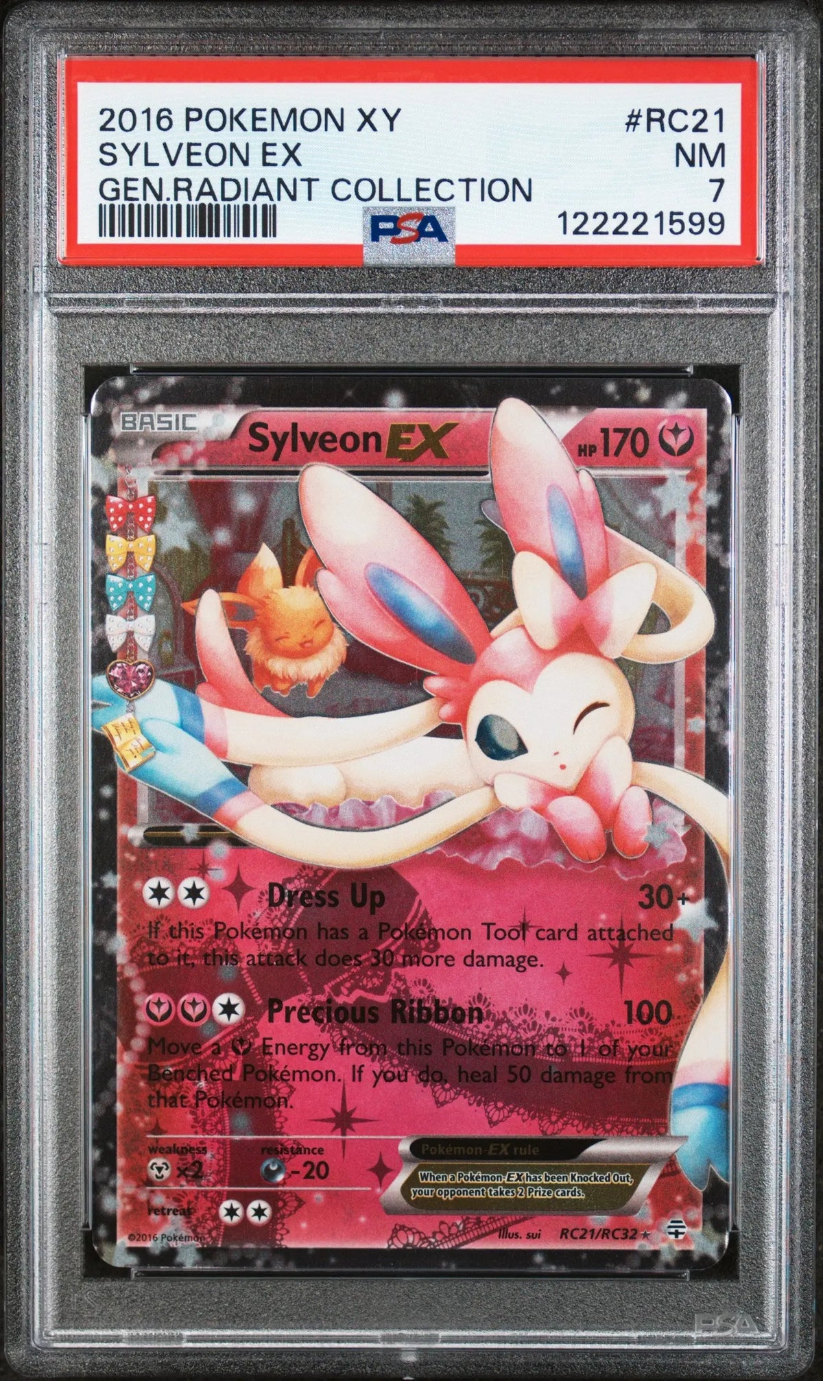 2016 Pokemon XY Generations Radiant Collection Sylveon Ex RC21/RC32 PSA 7 