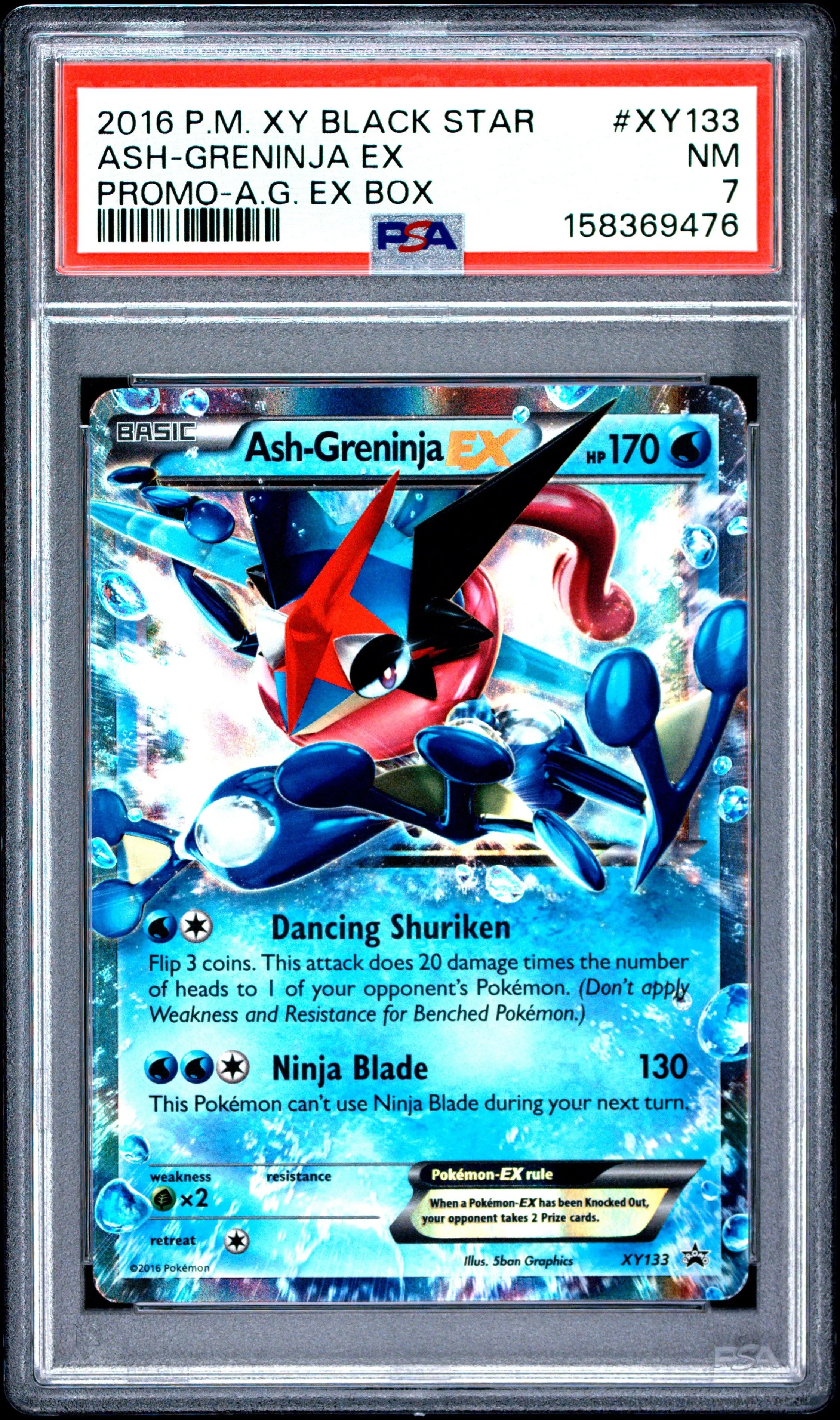 2016 Pokemon Xy Black Star Promo Ash-Greninja EX PSA 7 #XY133 