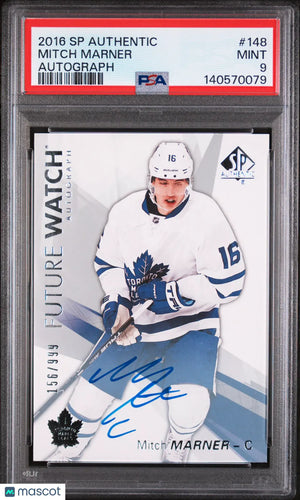2016 UD SP Authentic Future Watch Rookie Mitch Marner Autograph Auto/999 RC PSA9 