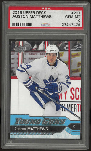 2016 Upper Deck Series One Auston Matthews Young Guns RC PSA 10 