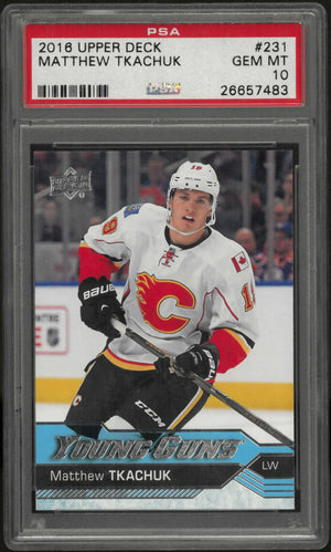 2016 Upper Deck Series One Young Guns Rookie Matthew Tkachuk RC PSA 10 
