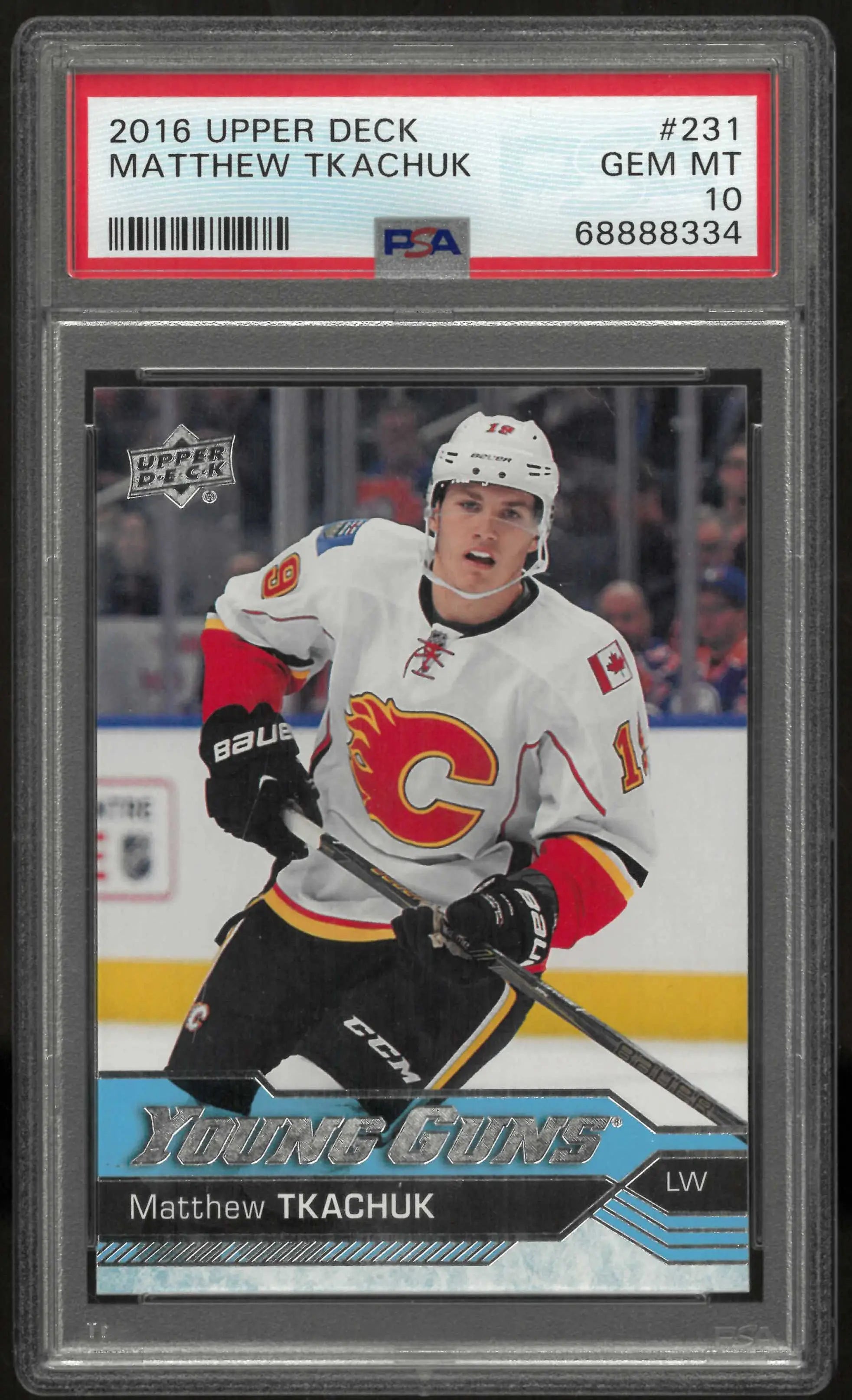2016 Upper Deck Series One Young Guns Rookie Matthew Tkachuk RC PSA 10 