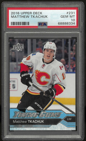 2016 Upper Deck Series One Young Guns Rookie Matthew Tkachuk RC PSA 10 