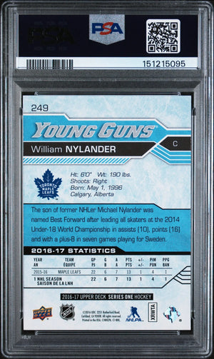 2016 Upper Deck Series One Young Guns Rookie William Nylander RC PSA 10 