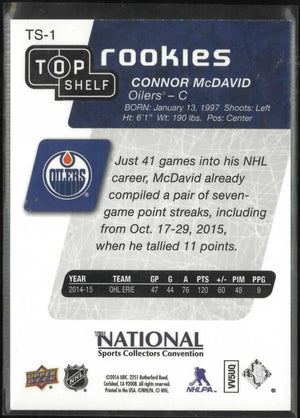 2016 Upper Deck The Nationals Top Shelf Rookies Connor McDavid 