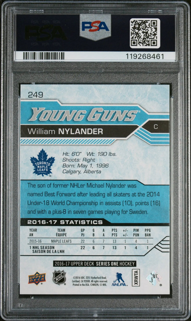 2016 Upper Deck William Nylander #249 / PSA 10 