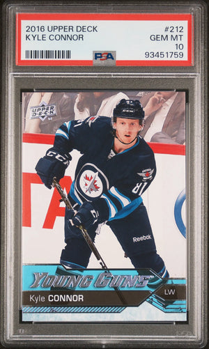 2016 Upper Deck YOung Guns Series 1 Rookie Kyle Connor RC PSA 10 