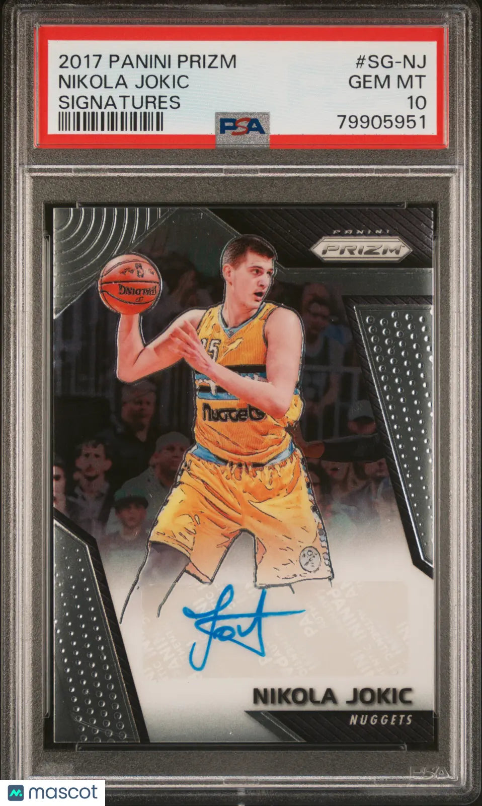 2017-18 Panini Prizm Signatures Auto Nikola Jokic #SG-NJ PSA 10 