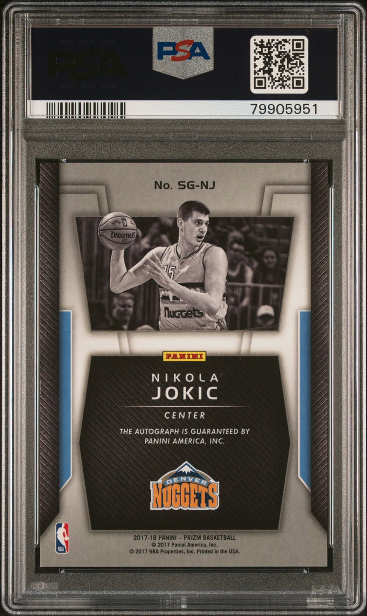 2017-18 Panini Prizm Signatures Auto Nikola Jokic #SG-NJ PSA 10 