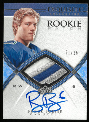 2017-18 UD Exquisite Col. Brock Boeser RC Rookie Patch Auto /25 