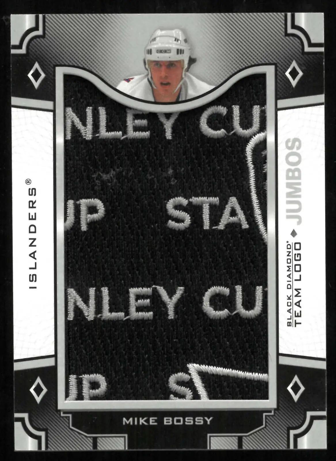 2017-18 Upper Deck Black Diamond Team Logo Jumbos Patch Mike Bossy 