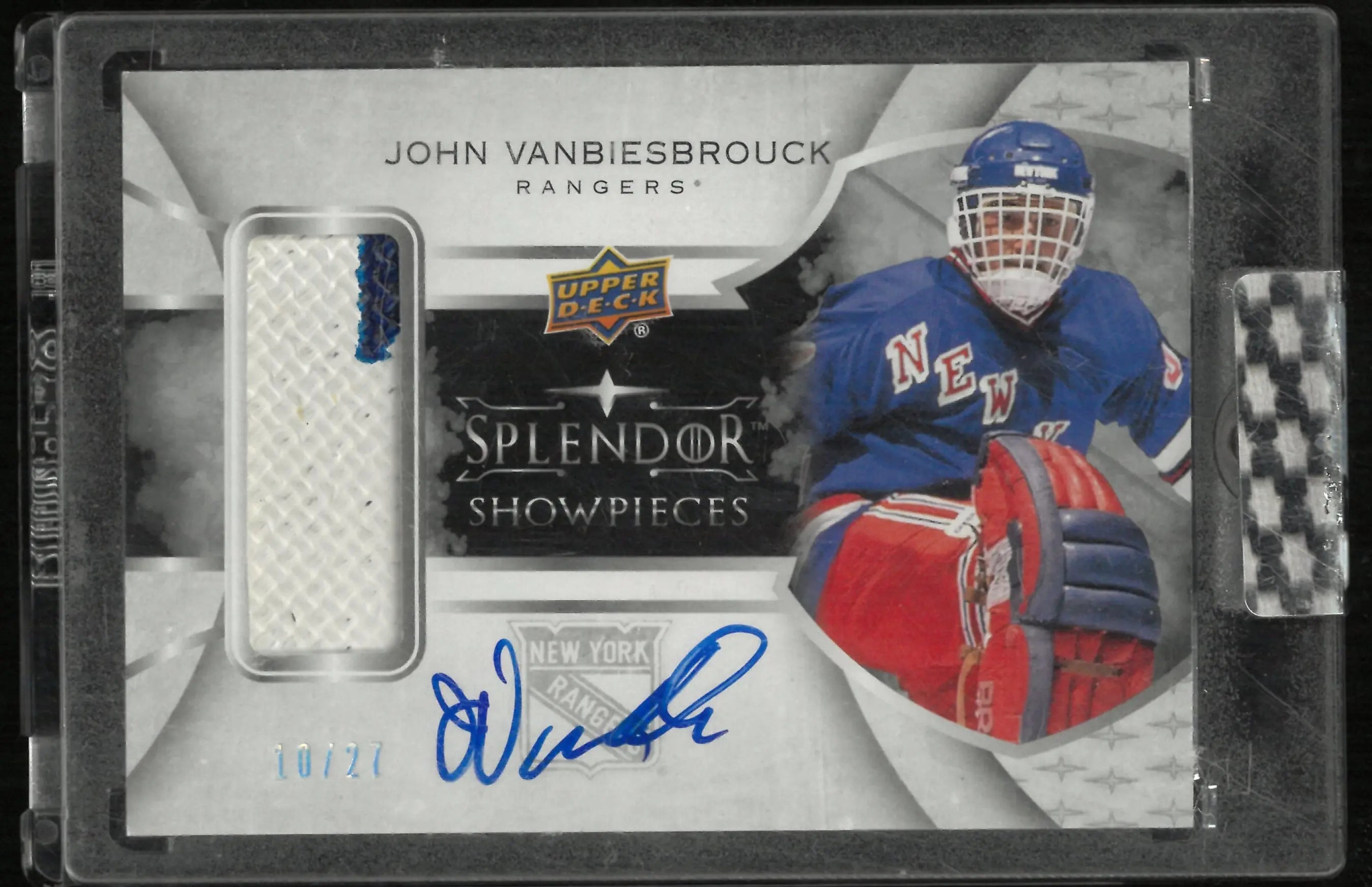 2017-18 Upper Deck Splendor Showpieces John Vanbiesbrouck Patch Auto /27 