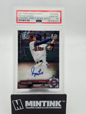 2017 1st Bowman Draft Chrome Draft Picks Autographs Royce Lewis PSA 10 