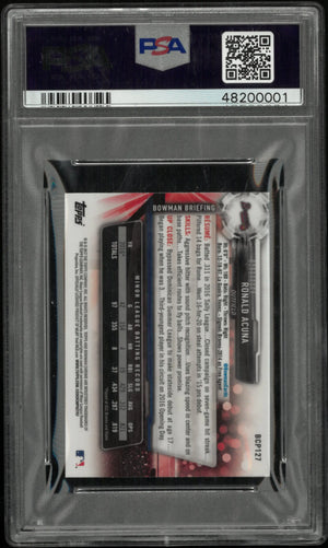 2017 Bowman Chrome Mini Ronald Acuna RC Rookie Prospects PSA 10 