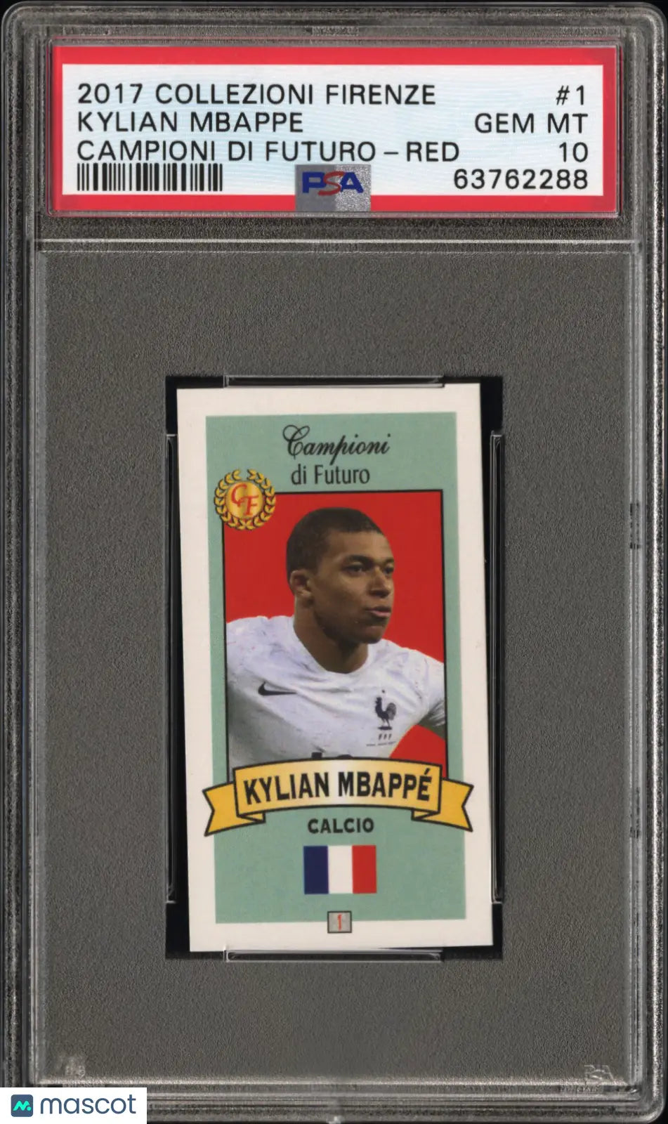 2017 Collezioni Firenze Campioni DI Futuro Kylian Mbappe #1 Red PSA 10 