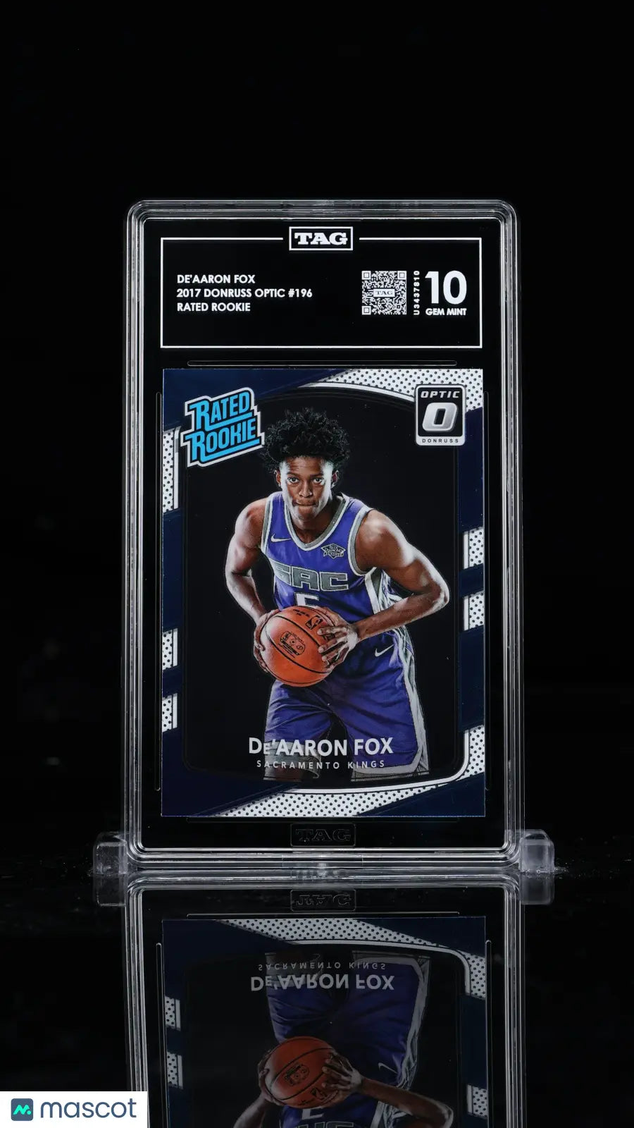 2017 Donruss Optic Basketball De'Aaron Fox Rated Rookie TAG 10 