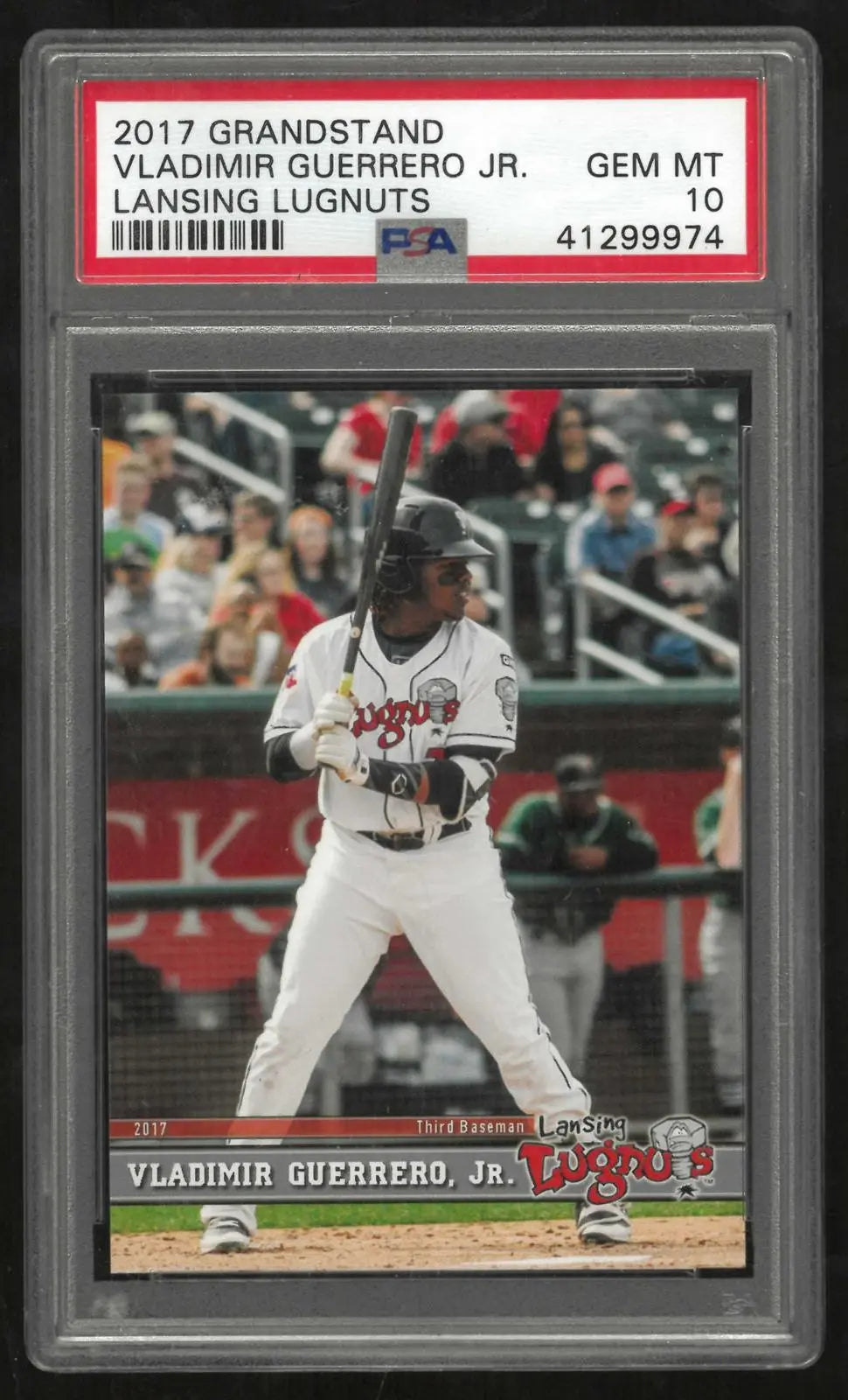 2017 Grandstand MiLB High-A Lansing Lugnuts Vladimir Guerrero Jr. PSA 10 