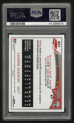 2017 Grandstand MiLB High-A Lansing Lugnuts Vladimir Guerrero Jr. PSA 10 