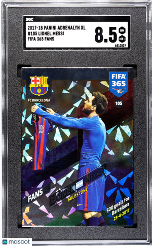 2017 Panini Adrenalyn Xl FIFA 365 Lionel Messi #105 Fans SGC 8.5 