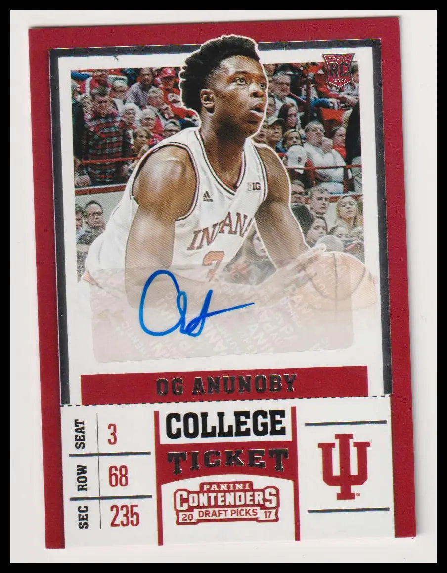 2017 Panini Contenders Draft Picks Autograph OG Anunoby College Ticket Auto 