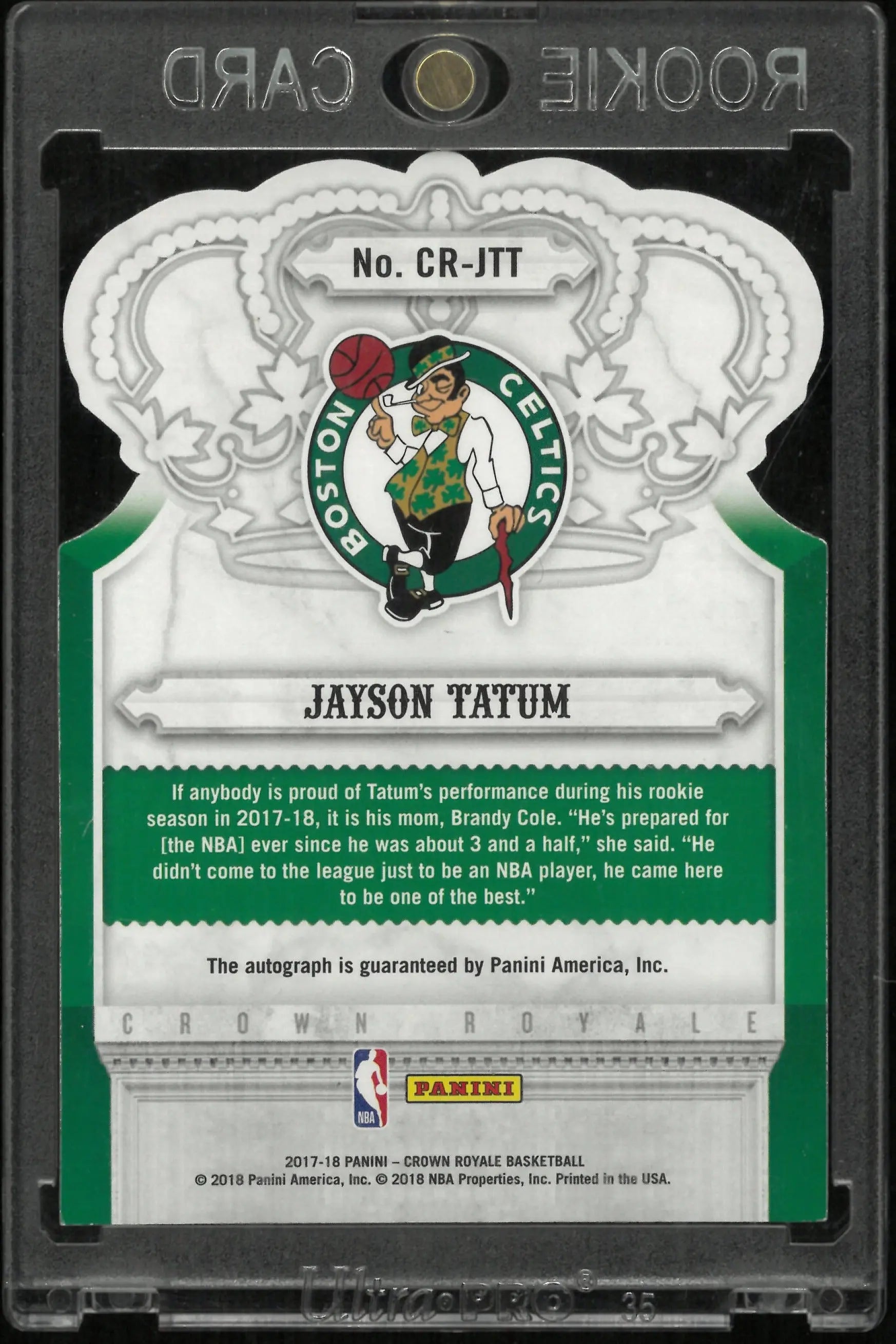 2017 Panini Crown Royale Bronze Jayson Tatum Rookie Auto /199 Die Cut 