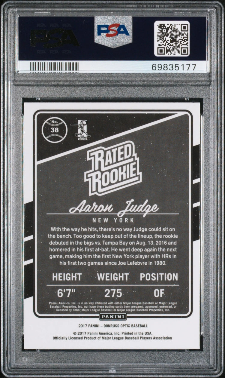 2017 Panini Donruss Optic Aaron Judge #38 PSA 10 