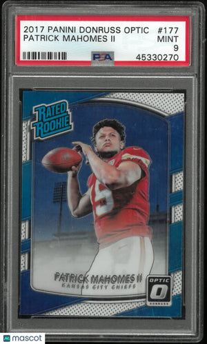 2017 Panini Donruss Optic Rated Rookie Patrick Mahomes II RC PSA 9 