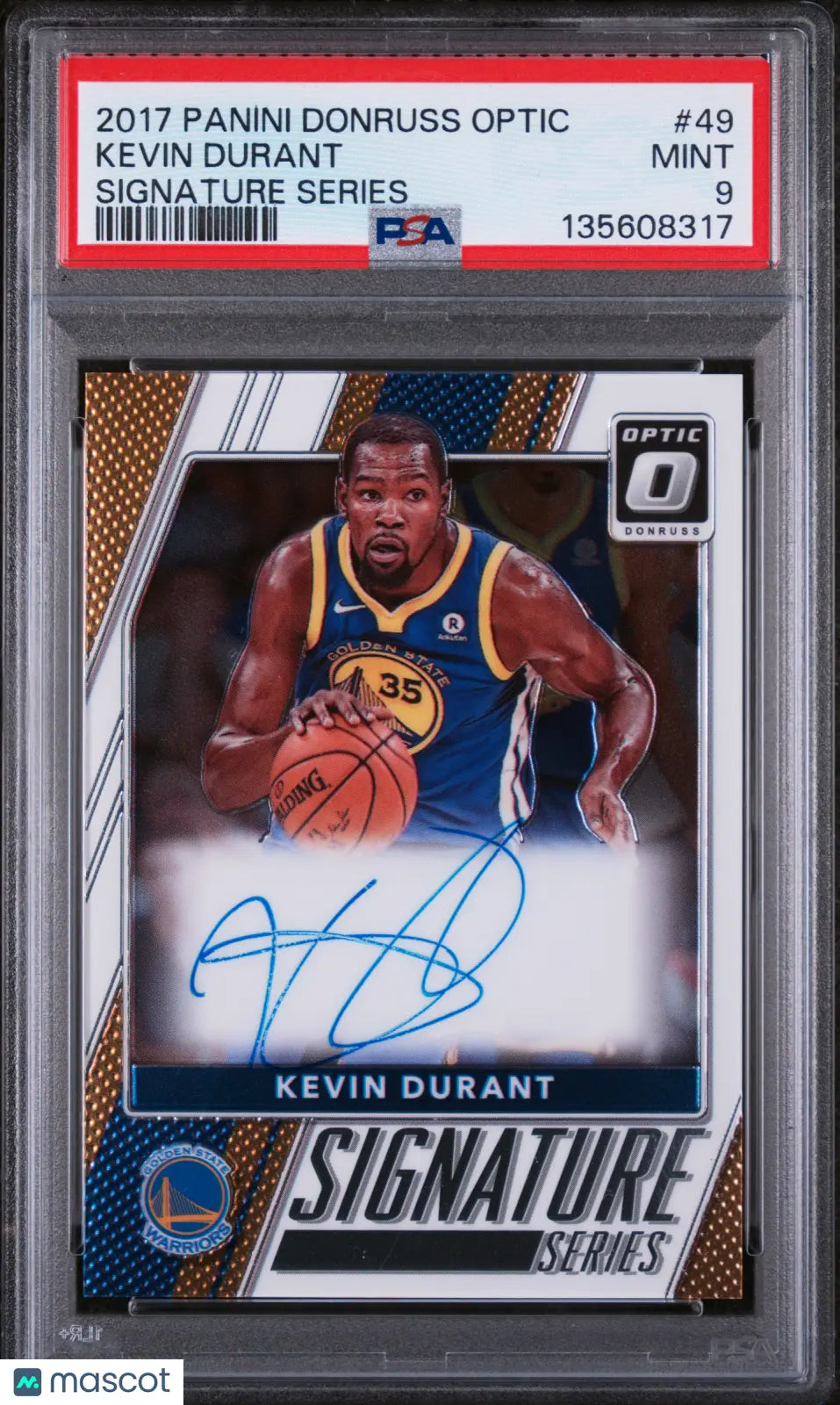 2017 Panini Donruss Optic Signature Series Kevin Durant #49 PSA 9 