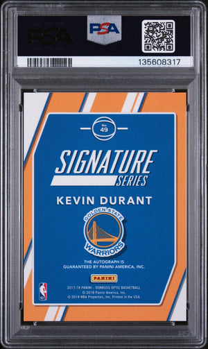 2017 Panini Donruss Optic Signature Series Kevin Durant #49 PSA 9 