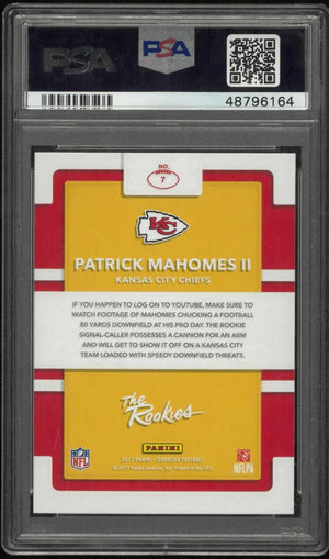 2017 Panini Donruss The Rookies Patrick Mahomes II RC PSA 9 