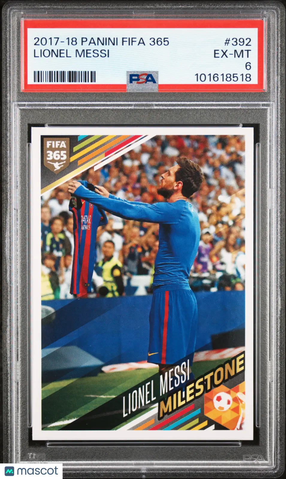 2017 Panini FIFA 365 Lionel Messi Milestone #392 PSA 6 