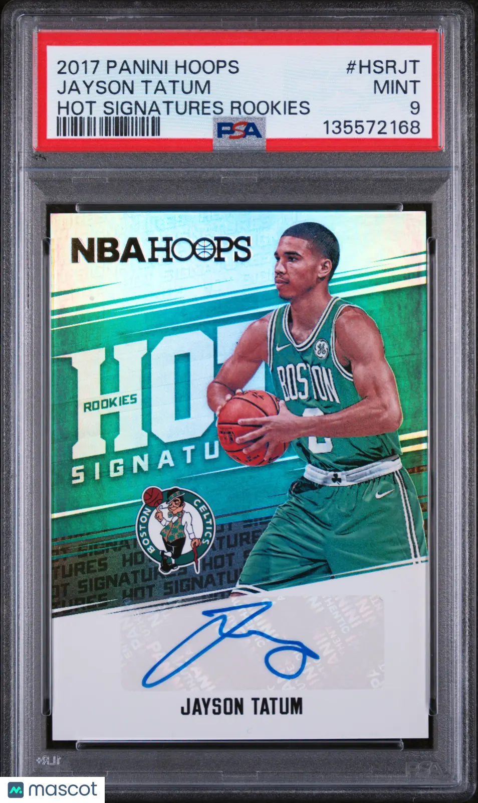 2017 Panini Hoops Hot Signatures Rookies Jayson Tatum RC Auto PSA 9 