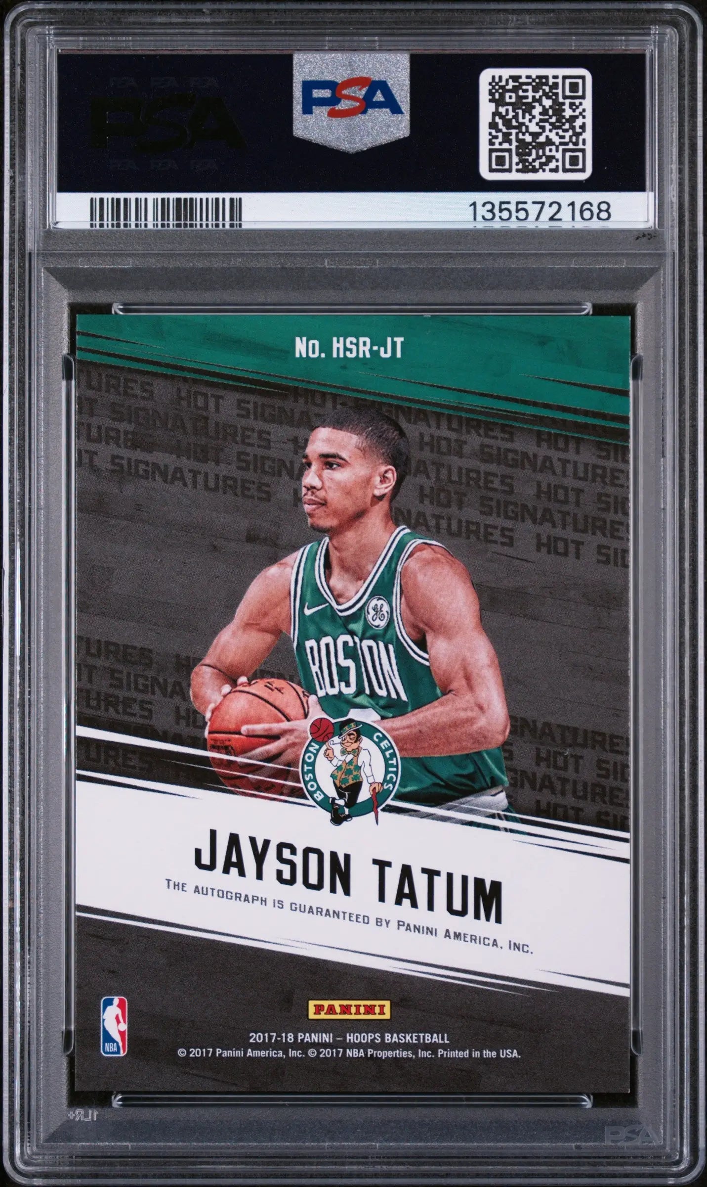 2017 Panini Hoops Hot Signatures Rookies Jayson Tatum RC Auto PSA 9 