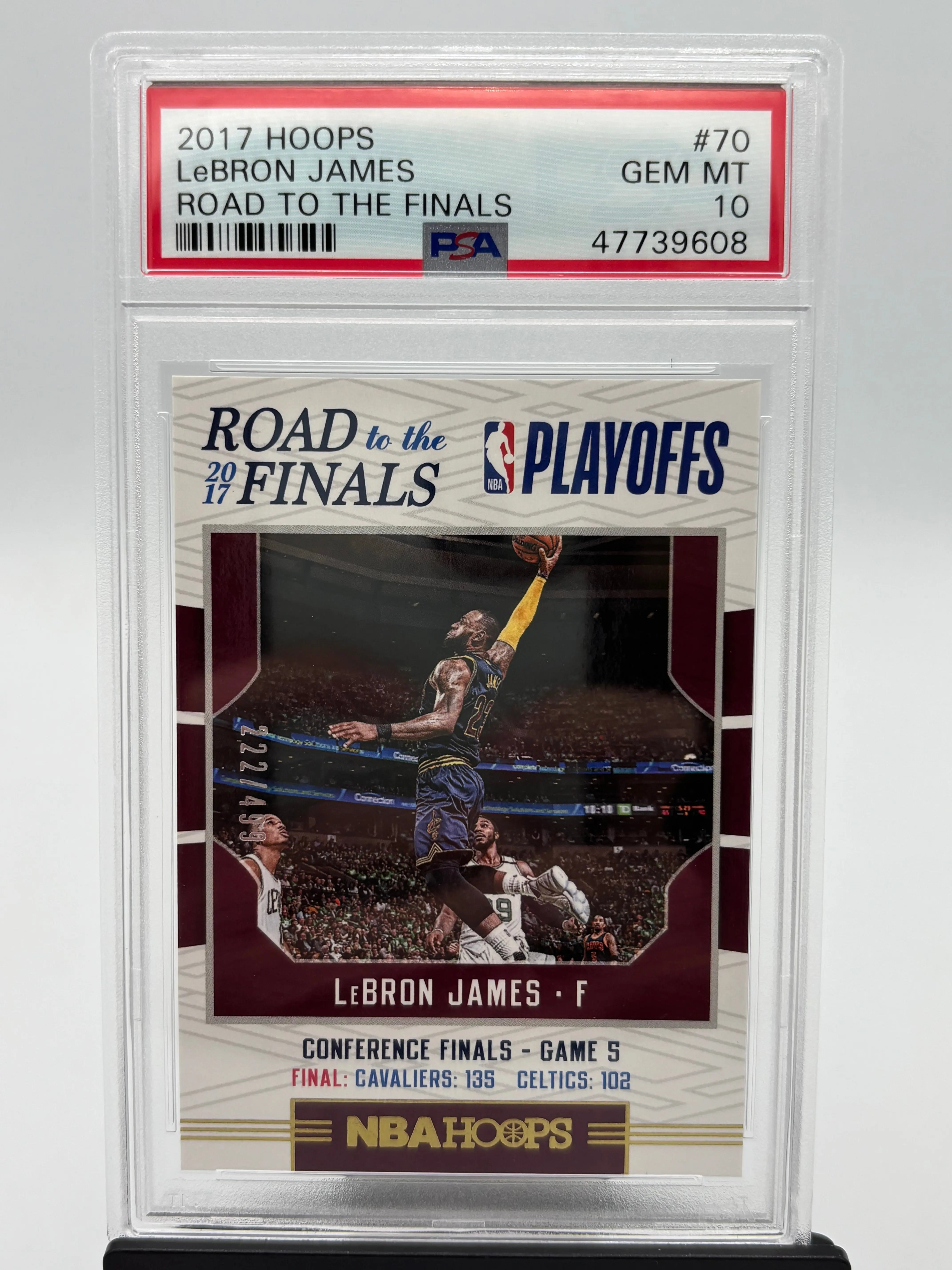2017 Panini Hoops Road To The Finals LeBron James /499 PSA 10 Pop 3 