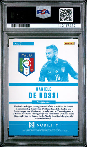 2017 Panini Nobility Championship Caliber Daniele De Rossi #7 Gold /10 PSA 10 