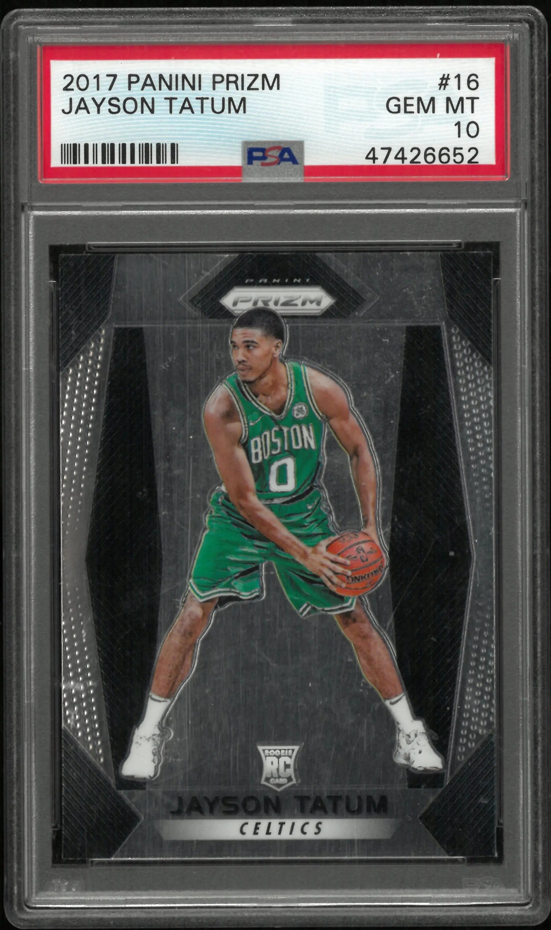 2017 Panini Prizm Basketball Jayson Tatum RC Rookie #16 PSA 10 