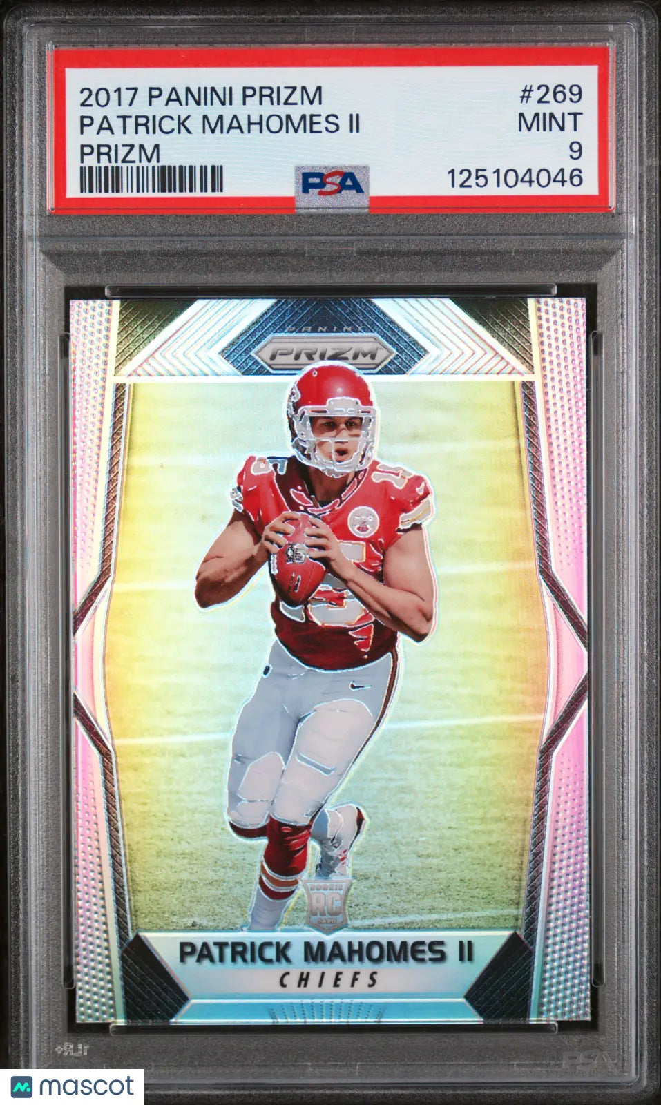 2017 Panini Prizm Football Patrick Mahomes II RC Rookie Silver Prizm #269 PSA 9 