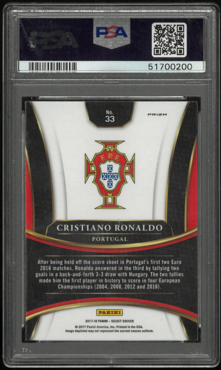 2017 Panini Select Cristiano Ronaldo Multi Color Mojo PSA 9 