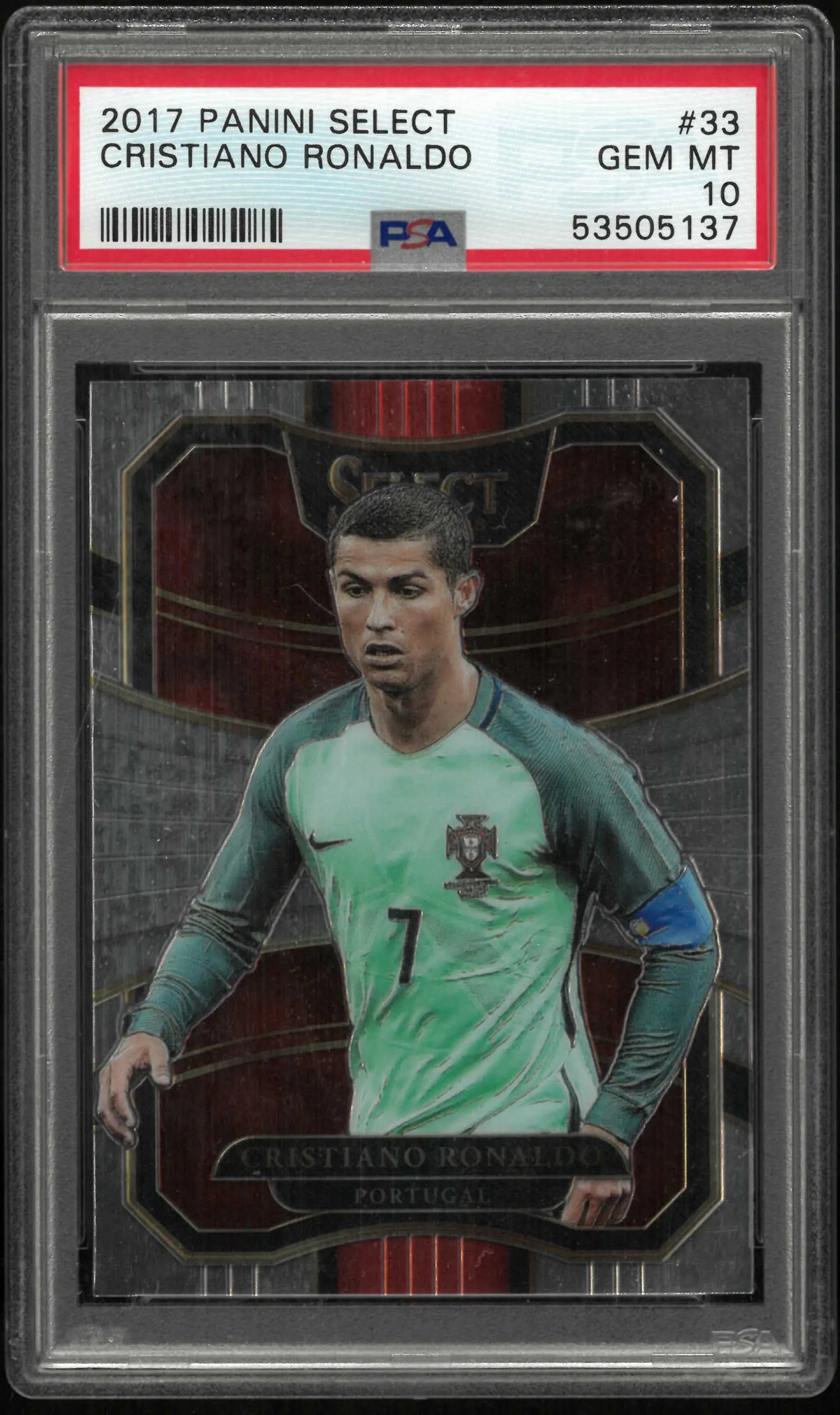 2017 Panini Select Cristiano Ronaldo PSA 10 
