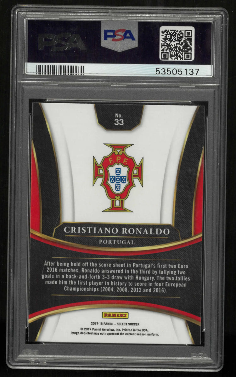 2017 Panini Select Cristiano Ronaldo PSA 10 