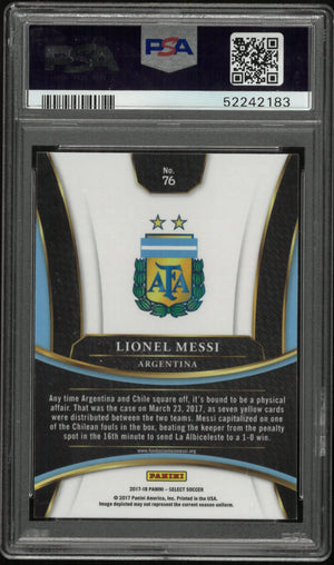 2017 Panini Select Soccer Lionel Messi #76 PSA 10 