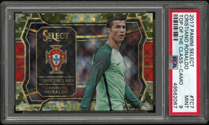 2017 Panini Select Soccer Top Of The Class Cristiano Ronaldo Camo PSA 9 /20 