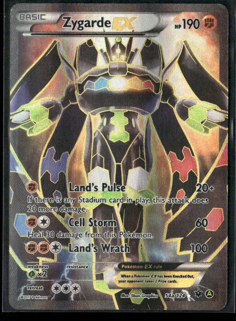 2017 Pokemon Alternate Art Promos Zygarde EX 54a/124 