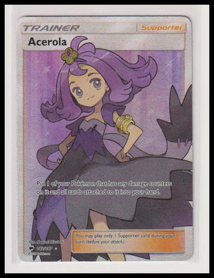 2017 Pokemon Burning Shado Acerola FUll Art 142/147 