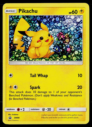 2017 Pokemon Pikachu Black Star General Mills Promo Version Sequin Holo #SM86 