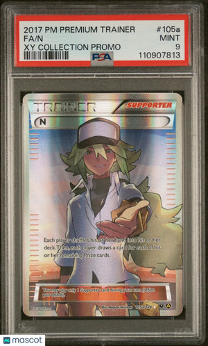 2017 Pokemon Premium Trainer XY Collection Promo N Fa PSA 9 105a/124 