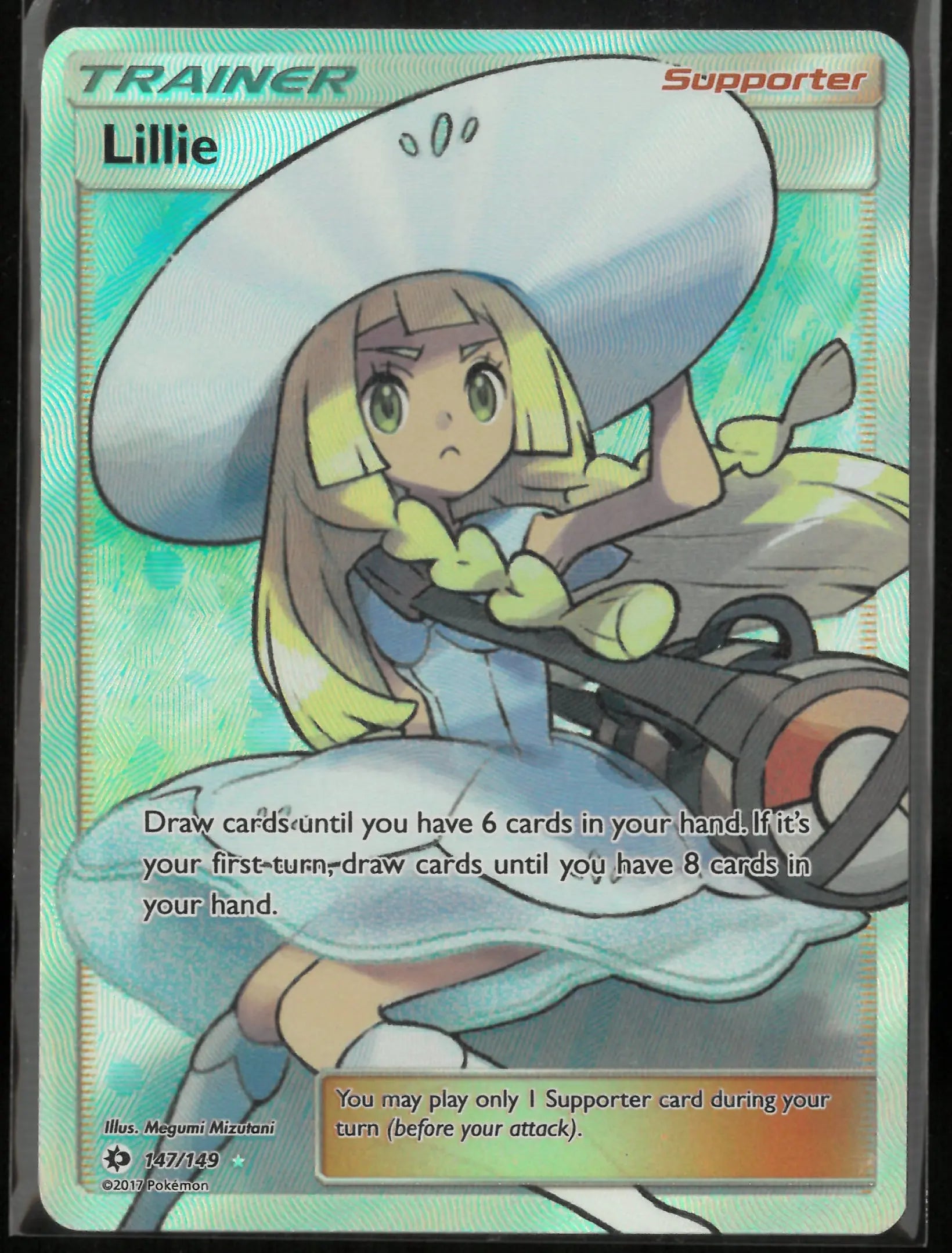2017 Pokemon Sun & Moon Base Set Ultra Rare Lillie 147/149 