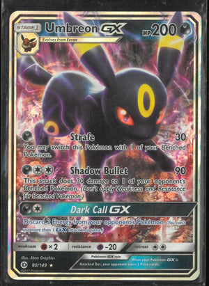 2017 Pokemon Sun & Moon Umbreon GX 80/149 