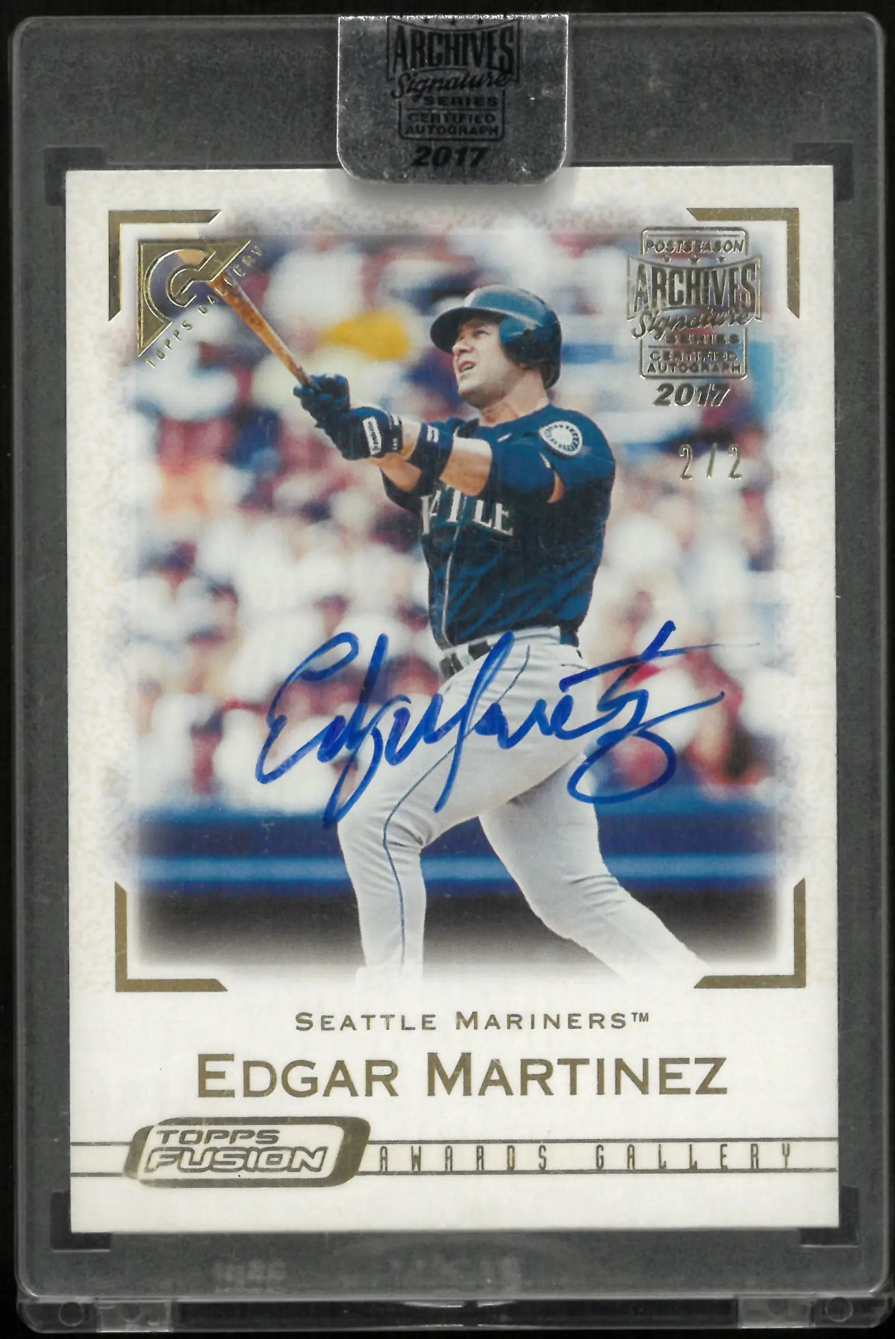 2017 Topps Archives Signature Series Topps Fusion Auto Edgar Martinez /2 